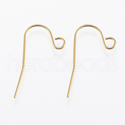 Ion Plating(IP) 304 Stainless Steel Earring Hooks X-STAS-E145-08G-1