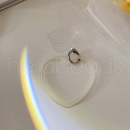 Silicone Love Heart Mobile Straps PW-WG49436-06-1