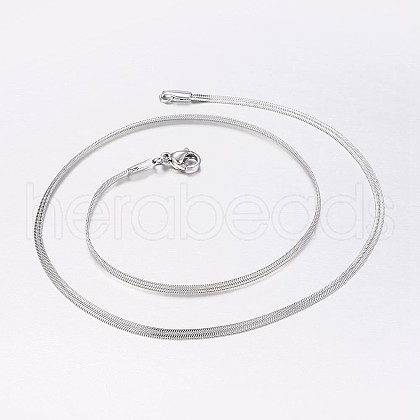 304 Stainless Steel Snake Chain Necklaces NJEW-I205-19P-1