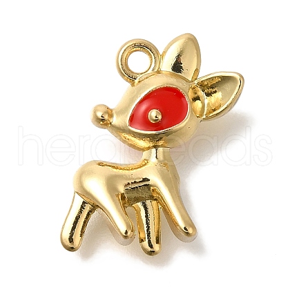 Christmas Theme Alloy Enamel Pendants ENAM-B025-01A-01G-1