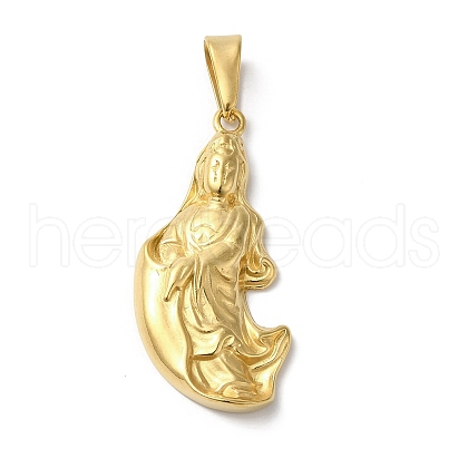 PVD Vacuum Plating 304 Stainless Steel Pendants STAS-B069-33G-1