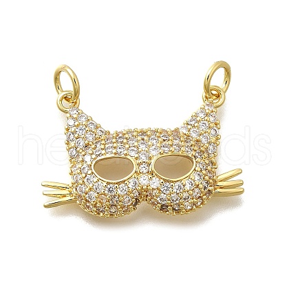 Brass Micro Pave Cubic Zirconia Pendants KK-D339-08G-1