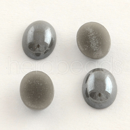 Pearlized Plated Opaque Glass Cabochons X-PORC-S804-10x14-41-1