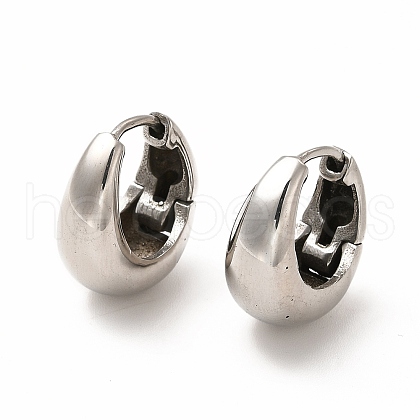 316 Surgical Stainless Steel Thick Hoop Earrings for Women EJEW-G344-01P-1
