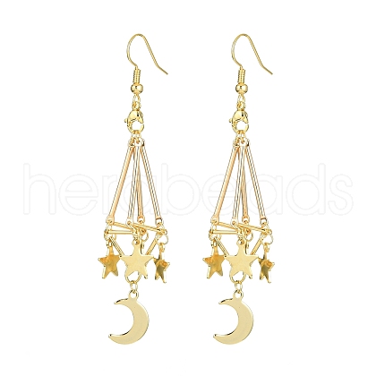 Alloy Macrame Pouch Dangle Earring for Stone Bead Holders EJEW-TA00288-1