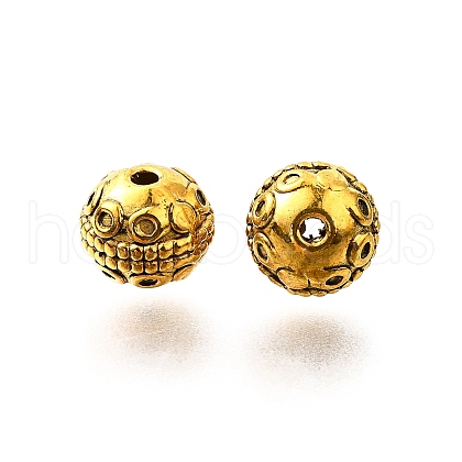 Tibetan Style Alloy Beads TIBE-L008-12AG-1