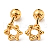 Ion Plating(IP) 304 Stainless Steel Stud Earrings EJEW-Z034-13G-1