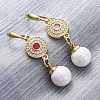 Brass Micro Pave Clear Cubic Zirconia Dangle Earrings EJEW-F362-10G-3