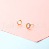 Brass Micro Pave Clear Cubic Zirconia Stud Earrings FS-WGE47D1-12-1