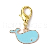 Whale Alloy Enamel Pendant Decoration HJEW-JM01485-3
