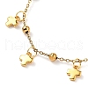 304 Stainless Steel Cable Chain Cross Tassel Anklets for Women AJEW-AN00676-3