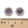 Brass Pave Natural Amethyst Multi-Strand Links KK-D366-01P-F-3