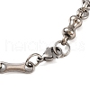 Tarnish Resistant 201 Stainless Steel Bone Link Chain Bracelets BJEW-B078-89P-3