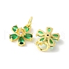 Brass Micro Pave Cubic Zirconia Pendants KK-U067-03G-02-2