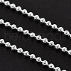 Silver Color Plated Iron Ball Bead Chains X-CHB001Y-S-1