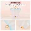 DICOSMETIC 100Pcs Frosted Two Tone Spray Painted Transparent Acrylic Pendants FIND-DC0002-10-4
