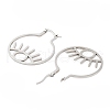 Non-Tarnish 304 Stainless Steel Hollow Hoop Earrings EJEW-Q802-01P-2