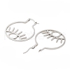 304 Stainless Steel Hollow Hoop Earrings EJEW-Q802-01P-2