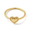 Rack Plating Brass Heart Finger Rings for Women RJEW-C081-04G-2