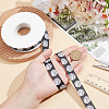 20 Yards Sport Ball Printed Polyester Volleyball Grosgrain Ribbon OCOR-WH0085-75A-01-3