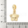 Rack Plating Alloy Enamel Flower European Dangle Charms FIND-B034-55G-02-3