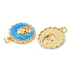 Rack Plating Brass Micro Pave Clear Cubic Zirconia Pendants KK-P268-10B-G-3