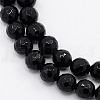 Black Stone Beads Strands G-I087-8mm-1