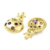 Rack Plating Brass Micro Pave Cubic Zirconia Pendants X-KK-A205-01G-02-2