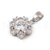 Brass Micro Pave Cubic Zirconia Pendants KK-U041-02P-03-2