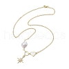Mother's Day Jewellery Brass Pendants Necklaces NJEW-JN04846-4