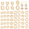   160Pcs 8 Styles 2-Hole CCB Plastic Beads Frame FIND-PH0020-76G-1