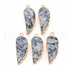 Natural Blue Spot Jasper Pendants G-N326-127-A07-1