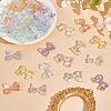 GOMAKERER 96Pcs 8 Colors Transparent AB Color Acrylic Beads TACR-GO0001-02-4