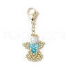 Angel Glass Pearl & Glass Seed Beaded Pendant Decorations HJEW-MZ00210-02-2