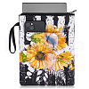 Sunflower Print Polyester Book Storage Zipper Bags ABAG-WH0046-31-1