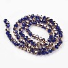Electroplate Opaque Glass Beads Strands EGLA-A034-P6mm-N-3