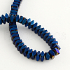 Electroplate Non-magnetic Synthetic Hematite Beads Strands G-R259-10F-2