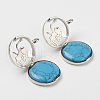 Synthetic Turquoise Pendants G-G910-D02-1