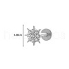 Titanium Alloy Micro Pave Cubic Zirconia Cartilage Earrings WGCFBAF-13-1
