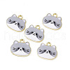 Painted Alloy Pendants PALLOY-P288-02G-03-3