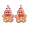 Christmas Theme Opaque Resin Pendants RESI-S08-05A-1