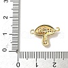 Brass Micro Pave Clear Cubic Zirconia Connector Charms KK-I276-48G-3