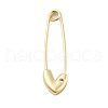 Brass Micro Pave Cubic Zirconia Safety Pins KK-H206-04G-1