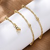 Brass Satellite Chains Necklace for Women NJEW-P265-35G-4