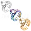 Fashionable 304 Stainless Steel Cuff Rings FS-WG08AB3-03-4