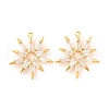 Brass Micro Pave Clear Cubic Zirconia Pendants KK-U017-10A-G-1