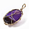Natural Agate Pendants G-S359-266-4