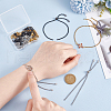 12Pcs 3 Colors 304 Stainless Steel Curb Chain Slider Bracelets Making AJEW-UN00018-2