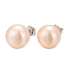 Valentine Presents for Her 925 Sterling Silver Ball Stud Earrings EJEW-D029-9mm-1-1
