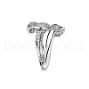 Anti-Tarnish Rhodium Plated 925 Sterling Silver Wrap Snake Finger Rings RJEW-Z040-16P-3